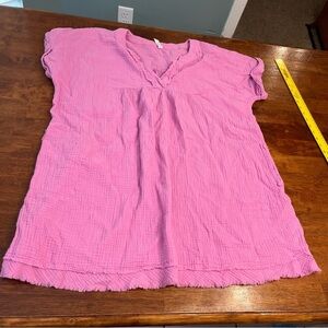 Zenana pink purple 100% cotton dress size XL